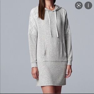 Vera Wang Hooded Shirt Dress